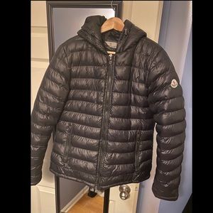 Moncler black down jacket size 2